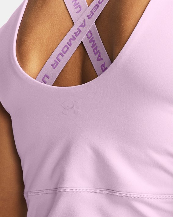 Camiseta ajustada de manga corta UA Meridian para mujer, Purple, pdpMainDesktop image number 3